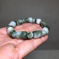 ราคา หยกท่อน สร้อยข้อมือหยก หินหยกแท้ สีเขียว ขาว (10262499811)