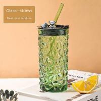 ราคา Bear Series Glass with Straw Cup Creative Cute Office Water Glasses Milk Cups Creative Juice Drinking Water Masonry Kitchenware (20241892714)