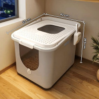 ราคา yoyo Pet ห้องน้ำแมวใหญ่ กระบะทรายแมวXXL ห้องน้ำแมวทรงโดม ห้องน้ำแบบปิด ฟรีที่ตักทราย ถุงดับกลิ่น (20987389597)