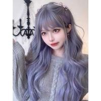 ราคา gzhuomengdachengzaishengziy วิกผมยาวหยิกหยักศก สังเคราะห์ สีเทา สีฟ้า โลลิต้า คอสเพลย์ วิกผมหน้าม้า สีม่วง สีชมพู สีน้ําตาล สําหรับผู้หญิง ปาร์ตี้ (20348290804)