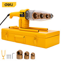 ราคา Deli เครื่องเชื่อมท่อ เครื่องเชื่อมท่ออัตโนมัติเครื่องมือทำความร้อนไฟฟ้า หัวเชื่อม 20 32 mm พลาสติก PPR PE PB Tube Welding Machine (20969821544)