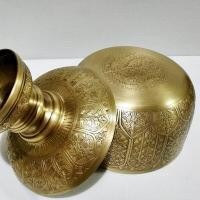 ราคา ขันพาน 8 นิ้ว ตอกลายช่องรวงข้าว ทัพพี ทองเหลืองไทยงานพรีเมี่ยมท้ (7171522854)