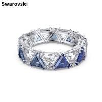 ราคา แหวนสตรี สวารอฟสกี้ 925 เงินสเตอร์ลิงออสเตรียสีดำและสีขาวรูปสามเหลี่ยมบุคลิกภาพค็อกเทลคริสตัลมัลติฟังก์ชั่แหวน Swarovski Womens Ring 925 Sterling Silver Austria Black White Triangle Personality Cockta