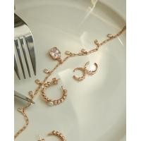 ราคา SWAN Baguette Dangling Choker สร้อยคอเงินแท้ โชกเกอร์ ฝังเพชรคิวบิกเซอร์โคเนีย cubic zirconia (7139852416)
