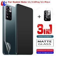 ราคา 3in1กระจกนิรภัยเคลือบด้านสำหรับ Xiaomi Redmi NOTE 11 Pro 5G 11T PRO ฟิล์มกันรอยเต็มหน้าจอเลนส์ด้านหลังฟิล์ม Redmi 10 9 8 9a 9c 9T Note 10 5G 10 9 8 10T 9T Pro Mi Poco M3 Pro 5G X3 NFC Pro F3 X3 GT (12