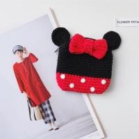 ราคา กระเป๋าใส่เหรียญถักนิตติ้งน่ารักสไตล์เกาหลีกระเป๋าใส่เหรียญสำหรับผู้หญิงกระเป๋าใส่บัตรแบบถือลายการ์ตูนถักไหมพรมถักด้วยมือใบเล็ก (6549568254)