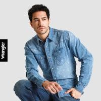 ราคา WRANGLER เสื้อเชิ้ตแขนยาวผู้ชาย คอลเลคชั่น Original Wrangler รุ่น WR F223MSHLN16 (20466478286)
