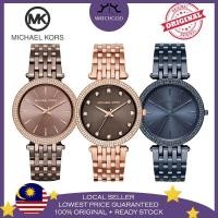 ราคา Authentic Michael Kors Darci Sable Blue Rose Gold Tone Pave Glitz Crystals Women Watch Jam Wanita MK3217 MK3416 MK3417 (9212931345)