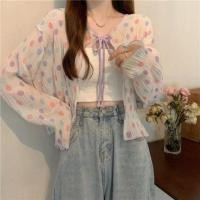 ราคา DD SHOPพร้อมส่ง Y1203 เสื้อคลุมไหมพรม ดีเทลลายจุด ผ้าซีทรูเบาๆบางๆ C (19774311523)