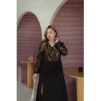 ราคา DR212 เดรสยาวแขนลูกไม้ซีทรู 2 สี ดำ แดง เสื้อผ้าพลัสไซส์ Plussize fashion ชุดคนอ้วน แฟชั่นสาวอวบ (19574344149)