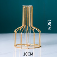 ราคา แจกันมินิมอล แจกันดอกไม้ แจกันโลหะ แก้ว ของตกแต่งบ้าน สีทอง สีดำ ที่วางดอกไม้ พื้นผิวที่ดีมาก (20135907318)