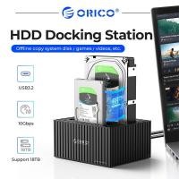 ราคา ORICO Type C 10Gbps ฮาร์ดไดรฟ์เสริมแท่นวางมือถืออะลูมิเนียม SATA สำหรับ3 5 2 5 Hdd SSD Enclosure With 12V Power Offline Clone (20589913205)