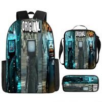 ราคา 1 3ชิ้น Skibidi ห้องน้ำกระเป๋าเป้สะพายหลังกระเป๋าสะพายสำหรับเด็กไททันทีวีผู้ชายกระเป๋าดินสอกล้องผู้ชายกระเป๋าเป้สะพายหลังสำหรับโรงเรียนอนุบาลหลัก (20662528871)