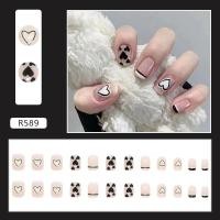 ราคา พร้อมส่ง เล็บปลอม เล็บปลอมสำเร็จรูป เล็บ PVC กล่องละ 24 ชิ้น ลายน่ารัก สไตล์แฟชั่น ราคาถูก ราคาถูก เล็บสั้น ยาว (21203548164)
