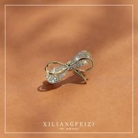 ราคา โบว์เพชรแฟชั่นพร้อมเข็มกลัดผ้าคลุมไหล่เข็มกลัดทอง (20792867662)