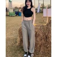 ราคา Google2 ชุดเซ็ตเสื้อครอปเทาแขนสั้น ปักอะไหล่เพชรmui กางเกงแต่งขาดเอวจีบเอวสูงเท่ๆ (20416538656)