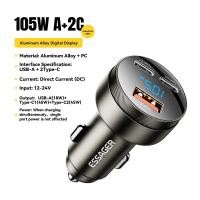 ราคา Essager 105W ที่ชาร์จแบตในรถ USB ชาร์จเร็ว4 0 QC4 0 QC3 0 QC SCP PPS USB Type C ตัวชาร์จไฟสำหรับ iPhone เร็ว14 15 Xiaomi โทรศัพท์ (21127858430)