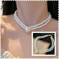 ราคา สร้อยคอโชคเกอร์มุกสองเส้นคู่จี้มุกล้อมเพชรเทียม สวยสง่า พร้อมส่งจากกรุงเทพ (20716426039)