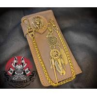 ราคา Marbell กระเป๋าหนังวัวแท้ พร้อมโซ่ทองเหลือง พวงกุญแจ และ เหรียญอาปาเช่ (19569843909)