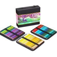 ราคา Rex TT ชุดดินสอสีละลายน้ำ 72 120 Color Professional Water Soluble Color Pencil Set Artist Painting Sketch Wooden Color Pencil School Art Supplies (13362356504)