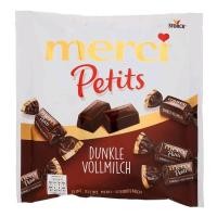 ราคา เมอร์ซี ดาร์กช็อกโกแลตสอดไส้ครีม Merci Petits Dark Chocolate Cream Filling 125g (17560563262)