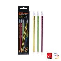 ราคา Elephant ตราช้าง ดินสอ ดินสอดำ HB จำนวน 12 แท่ง (21125096932)