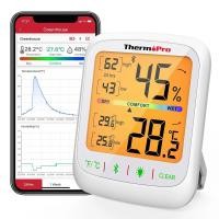 ราคา ThermoPro TP359 Wireless 80M Bluetooth Conected Phone APP Backlight Digital Indoor Room Thermometer Hygtometer With History Data (20687792955)