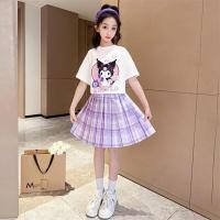 ราคา ชุด Kuromi Sanrio ฤดูร้อน2023ใหม่สำหรับเด็กผู้หญิง Jk สไตล์มหาลัยกระโปรงเครื่องแบบน่ารักเสื้อยืดลายการ์ตูน กระโปรงมีจีบ2ชิ้นชุด5 6 8 10 12 14ปี (19815036480)