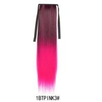 ราคา คลิปผมหางม้าสังเคราะห์ยาวตรงแบบดัดในผมไล่เฉดสีวิกผมสีแดงสีชมพูสีดำสำหรับผู้หญิง (12522061968)
