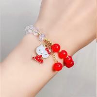 ราคา สร้อยข้อมือ กำไลแขนคริสตัล V4 กำไล1 เส้น 2สี จี้การ์ตูนน่ารักๆ สายยืดตามข้อมือ พร้อมส่งจากไทย (16901727154)
