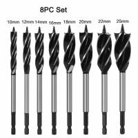 ราคา 10 35mm Woodworking Twist Drill Bit Set Long Four Slot 6 35mm Shank Carbide Drill Bit Hole Saw For Door Lock Wood Slotting Tools (20265058393)