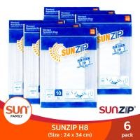 ราคา SUNZIP ซันซิป ถุงซิปอเนกประสงค์ รุ่น H8 ขนาด 24 X 34 ซม ซิปล็อคแน่นหนา (9652344019)