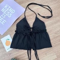 ราคา เสื้อคล้องคอ โชว์หลัง ผูกโบว์หน้า 2 ชั้น เสริมฟองน้ำ (20884170270)