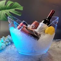 ราคา ส่งจากไทย ถังแชมเปญใส 8 ลิตร ที่ถังแชมเปญ ถังน้ำแข็ง ถังไวน์เดี่ยว 8 Liter Champagne Bucket Oval Single Champagne Beer Ice Bucket (16308828948)