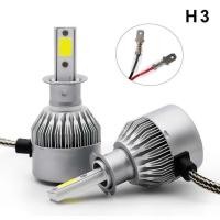 ราคา หลอดไฟหน้าLED รุ่น C6 ขั้ว H1 H3 H4 H7 H8 H9 H11 9005 HB3 9006 HB4 36W 9V 36V 3600LM C6 6000K แสงสีขาว 1คู่ 12V 24V (15688498929)