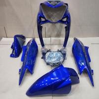ราคา ชุดสี mio z มิโอ mx รุ่นไฟหน้าตาเดี่ยว สีน้ำเงินแก้ว พร้อมติดลาย มังกร ปี2006 ไฟหน้า ยกชุด6ชิ้น (20918722699)
