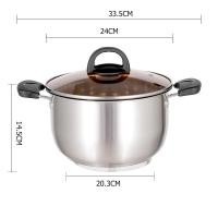 ราคา หม้อซุปสแตนเลส หม้อสุกี้ หม้อชาบู หม้อโจ๊ก หม้อสแตนเลสแบบหนามีด้าม มีฝาปิด ม้อซุปสแตนเลส ความจุสูง เหมาะสำหรับเตาต่างๆ (20690044782)