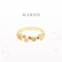 ราคา MARON แหวนดาวนพเก้า เสริมดวง Nine Lucky Stars Eternity Ring เงินแท้ พลอยแท้ ชุบทอง 18K Gold พร้อมส่ง (2781302658)