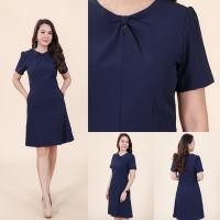 ราคา เดรสทำงาน ชุดทำงาน เดรสสีกรม เดรสทรงเอ (17533244544)