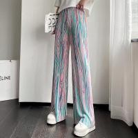 ราคา พร้อมส่ง พร้อมส่ง กางเกงอัดพลีท กางเกงขายาว ขาปล่อย ขาจั๊ม กางเกงแฟชั่น ใส่สบาย (14974737307)