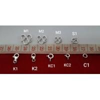 ราคา ตะขอเงินแท้ 925 ตะขอตัวM ตะขอตัวS ตะขอก้ามปูกลม ตะขอก้ามปูยาว ห่วง (15360662378)