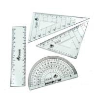 ราคา ยกโหล ชุด 4 ชิ้น ครึ่งวงกลม ชุดเรขาคณิต ไม้บรรทัด พร้อมส่ง (18972878459)