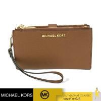 ราคา กระเป๋าคล้องมือ Michael Kors 35F8GTVW0L Jet Set Travel Double Zip Wristlet LUGGAGE (20446186409)