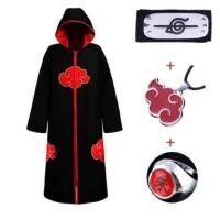 ราคา นารูโตะเครื่องแต่งกาย Akatsuki Cloak คอสเพลย์เสื้อคลุมหมวกฮาโลวีน (20640690928)