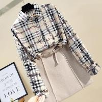 ราคา พร้อมส่งด่วน เสื้อเชิ้ตลายสก็อต สไตล์ Versace ลุคเรียบหรู เนื้อผ้านิ่มเด้ง เสื้อเชิ้ตผู้หญิง เสื้อเชิ้ตใส่ทำงานแมทซ์ได้หลายลุค (11720656938)