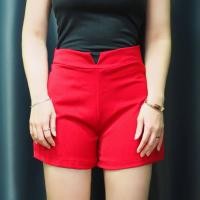 ราคา กางเกงขาสั้นผู้หญิง ขอบเอววีซิปหลัง ผ้าอานาโกะ S 5XL (2688174434)