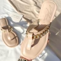 ราคา ZIA รองเท้าแตะแต่งโซ่ รองเท้าผู้หญิง รองเท้าแตะคีบ (19695942881)