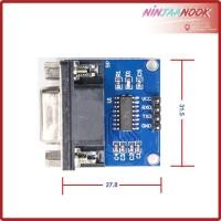 ราคา MAX3232 RS232 to TTL Serial Port Converter Module DB9 Connector MAX232 โมดูลแปลงสัญญาณ TTL เป็น RS232 Serial (1322996225)
