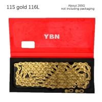 ราคา YBN 11สปีดโกลด์โซ่ครึ่งกลวง MTB โซ่จักรยานสำหรับ Shimamo Sram โซ่จักรยาน116L พร้อมหัวเข็มขัดมายากล (10698473026)