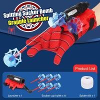 ราคา Movie Spider Man Cosplay Launcher Spider Silk Glove Web Shooters Recoverable Wristband Halloween Prop Toys For Children Adhesives Tape (19687701843)